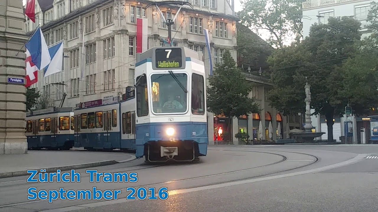 Trams of Zürich September 2016