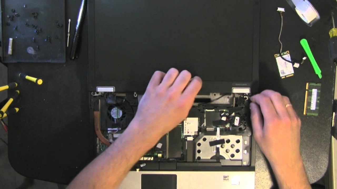 HP Elitebook 6930P laptop take apart, disassemble, how to open disassembly