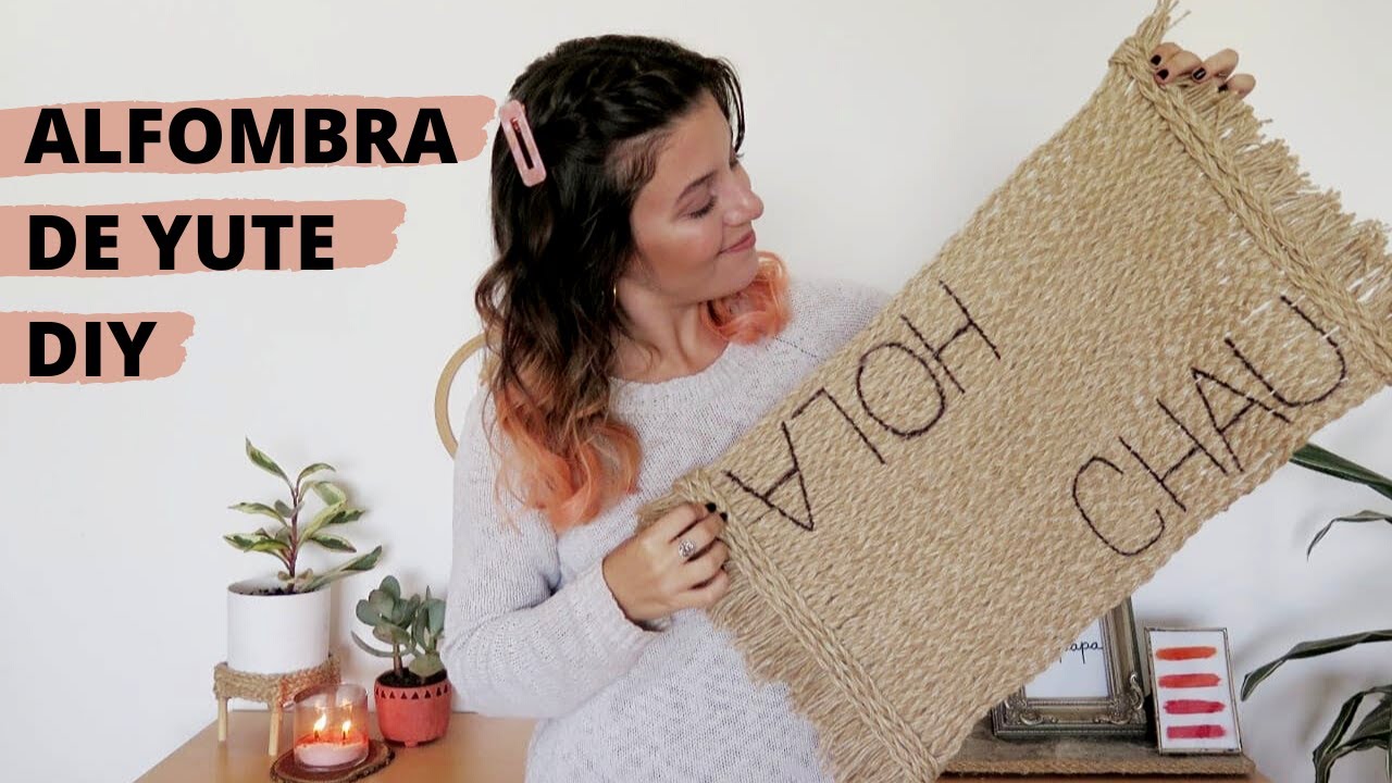 Cómo hacer una alfombra (tapete) de yute DIY - paso a paso