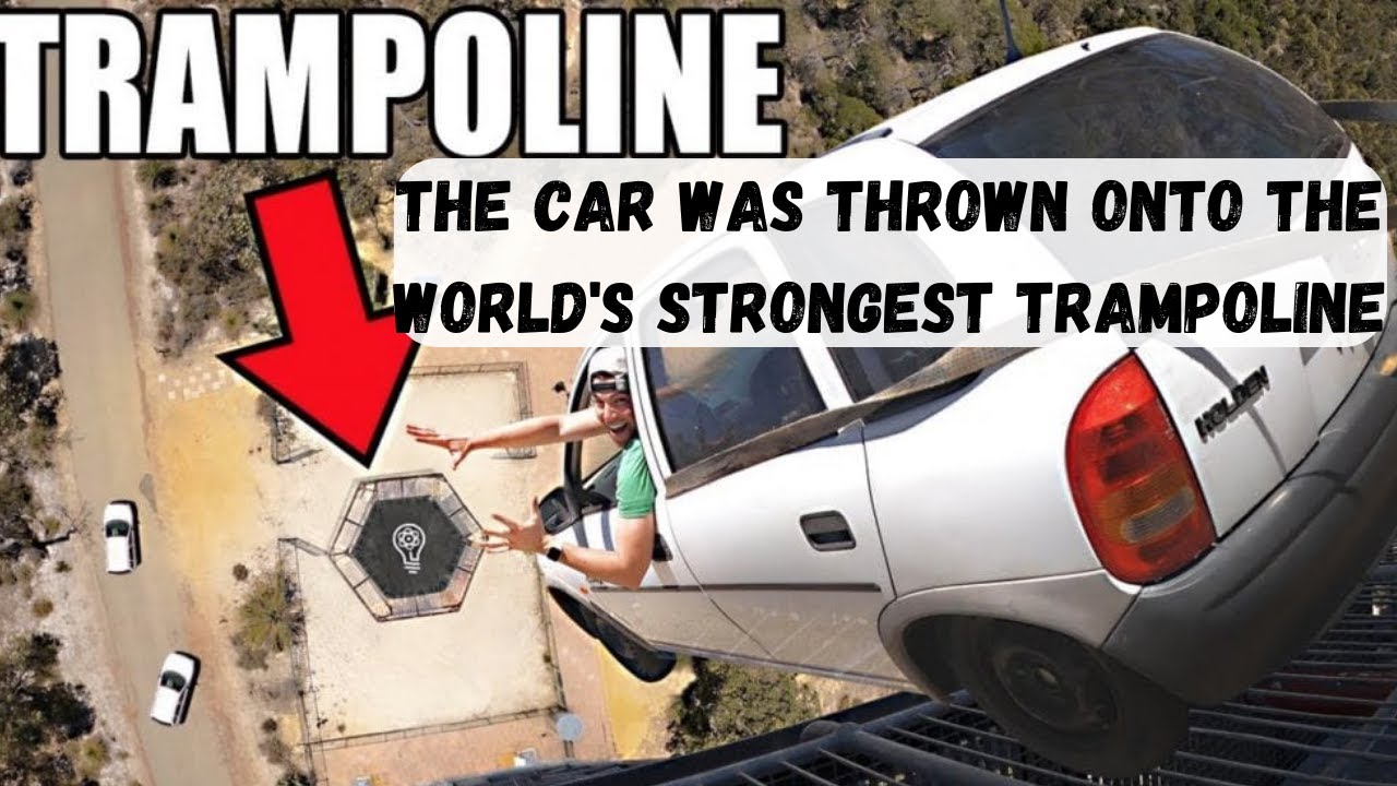 The car🚗 was thrown onto the world's strongest trampoline🙂 || Backup Fact #shorts