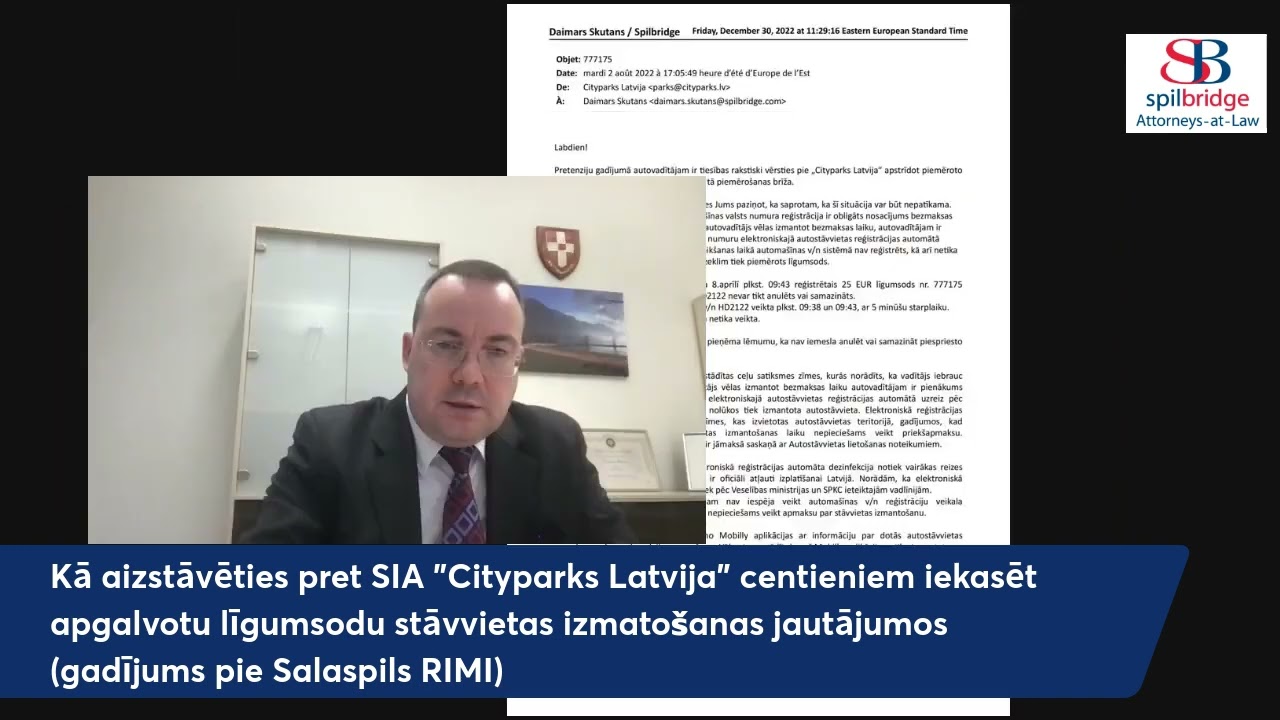 Aizstāvēšanās pret SIA Cityparks Latvija mēģinājumu iekasēt apgalvotu līgumsodu