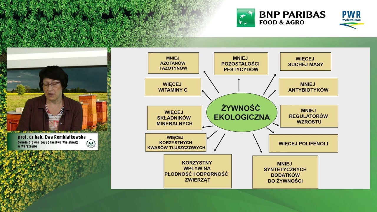 Żywność ekologiczna–jak wpływa na zdrowie ludzi i środowiska? Prof. dr hab. Ewa Rembialkowska, SGGW