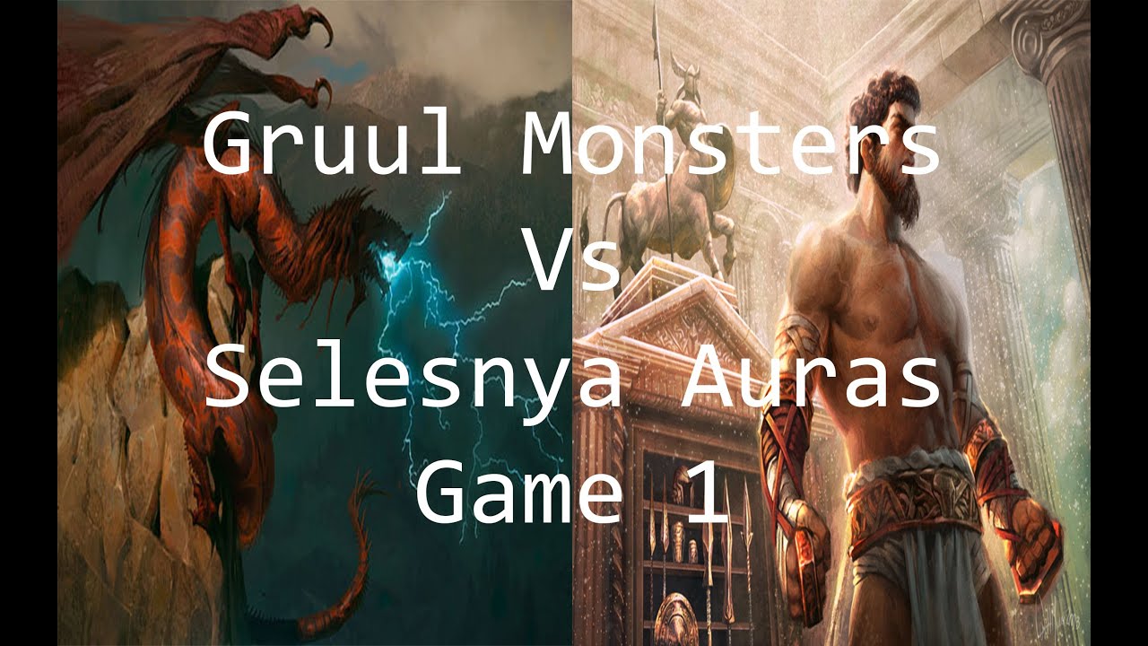 Gruul Monsters vs Selesnya Auras [G1] - Gameplay (Born of the Gods Standard)