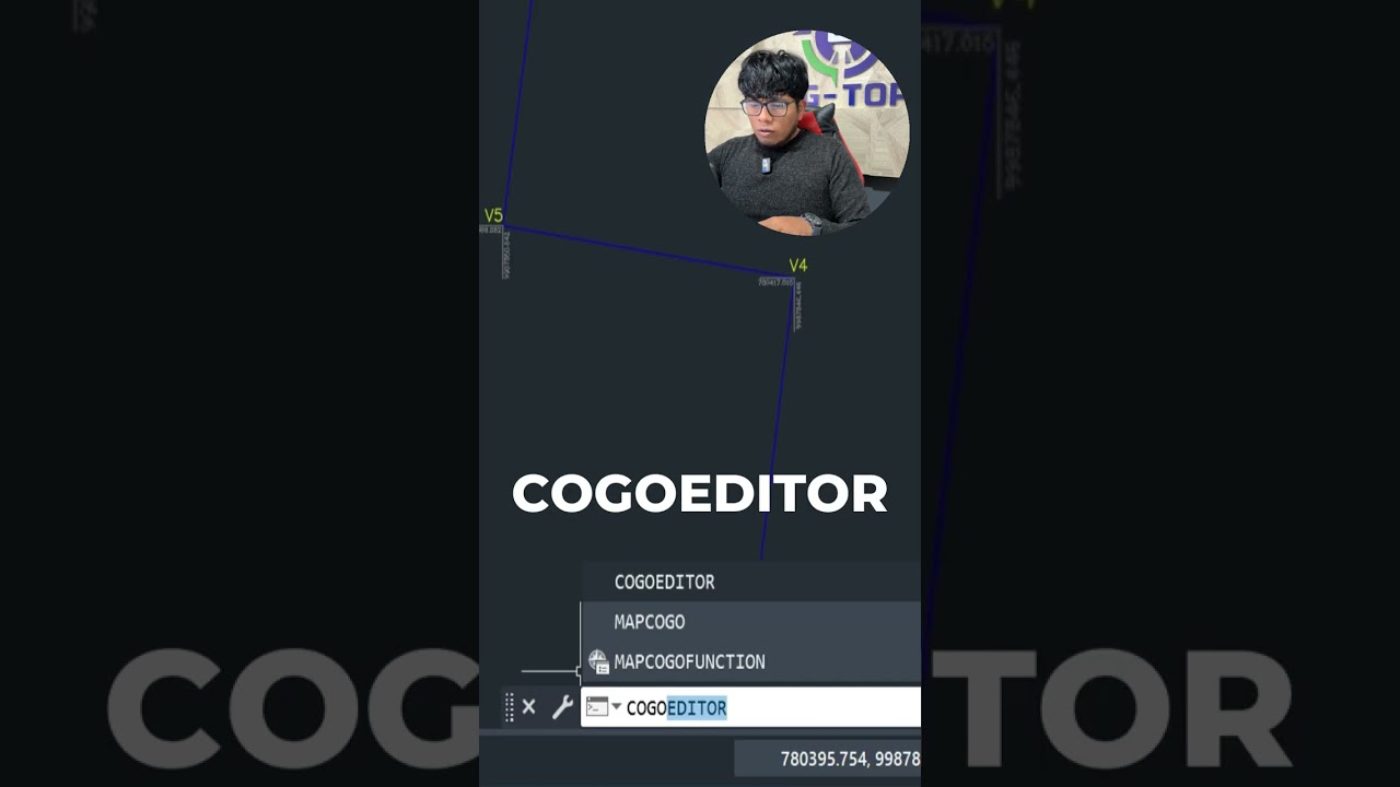 Poligonal Cerrada en Civil 3D comando COGOEDITOR