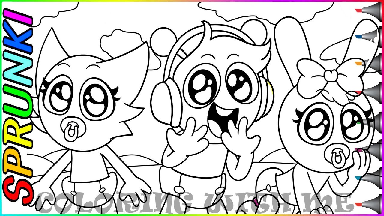 Incredibox Sprunki Babies 👶🎨 | Cute Coloring Process