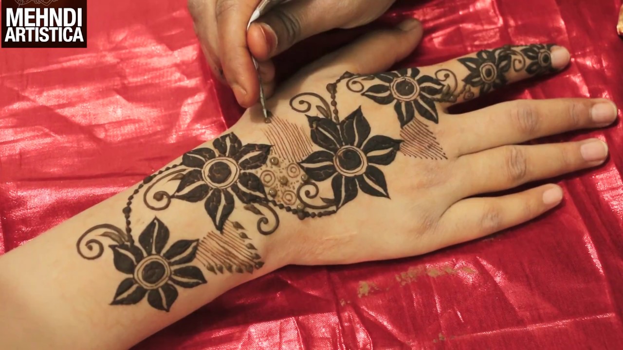DIY Floral Heena Mehendi Designs For Hands|Easy Stylish Trendy Mahendi By MehndiArtistica Tutorial