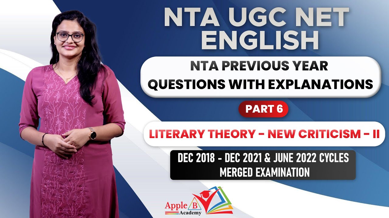 NTA Previous Year Questions | Part 6 | Literary Theory | New Criticism Part 2 | NTA UGC NET English