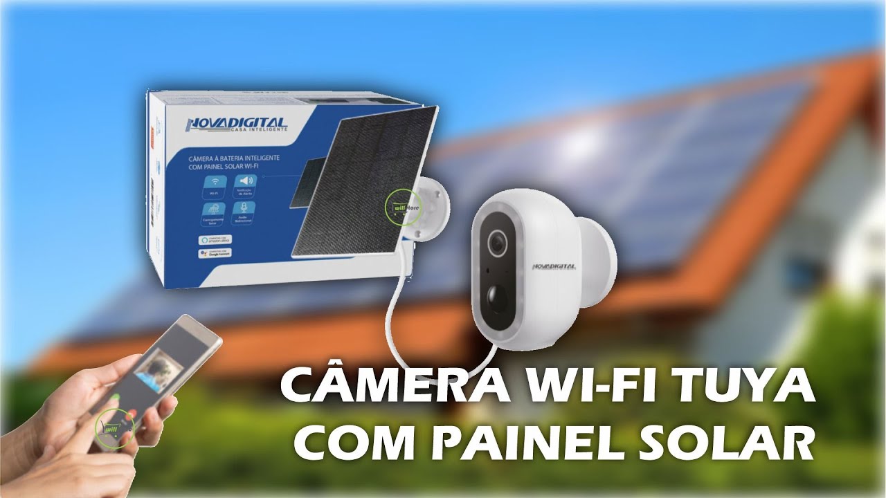 Câmera Com Painel Solar Wi-Fi Novadigital - TUYA CS BTS PRO