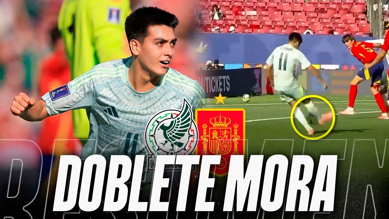 ¡LO HIZO TODO! DOBLETE DE GILBERTO MORA a ESPAÑA en el ΜUΝDΙΑL ЅUВ-20 🤩