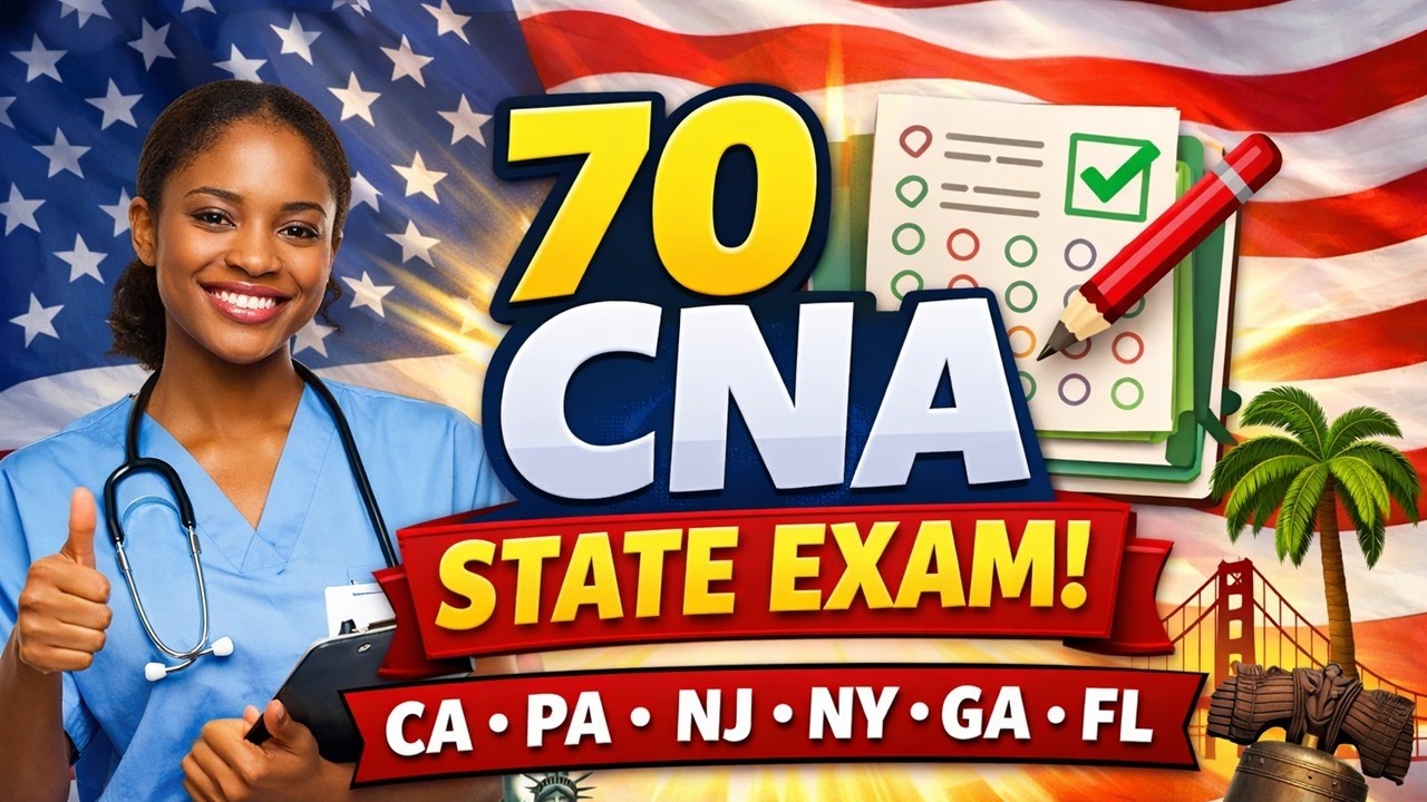 New || 70 CNA Written state Exam for All States || CA || NJ || NY ||FL|| PA