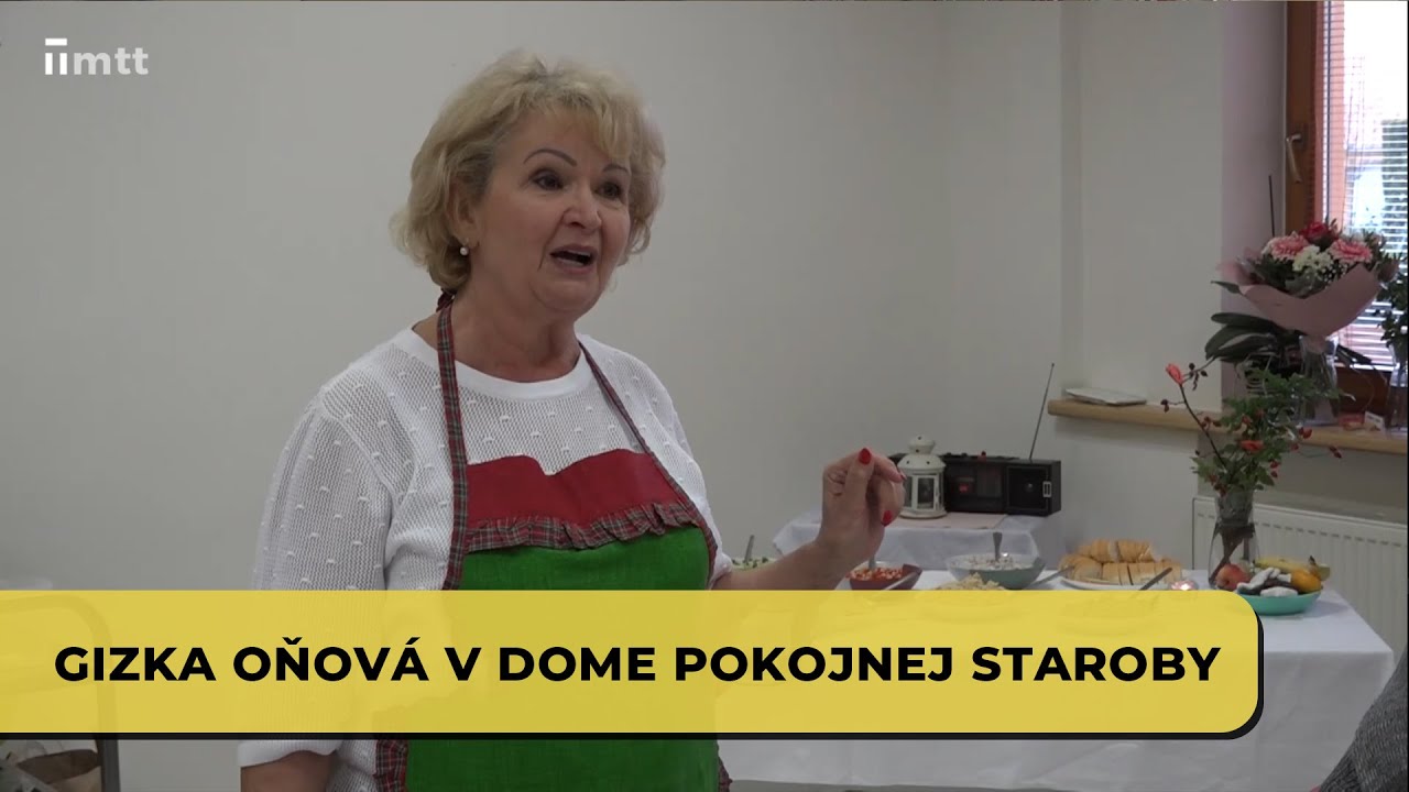 Gizka Oňová a jej nátierky v Dome pokojnej staroby