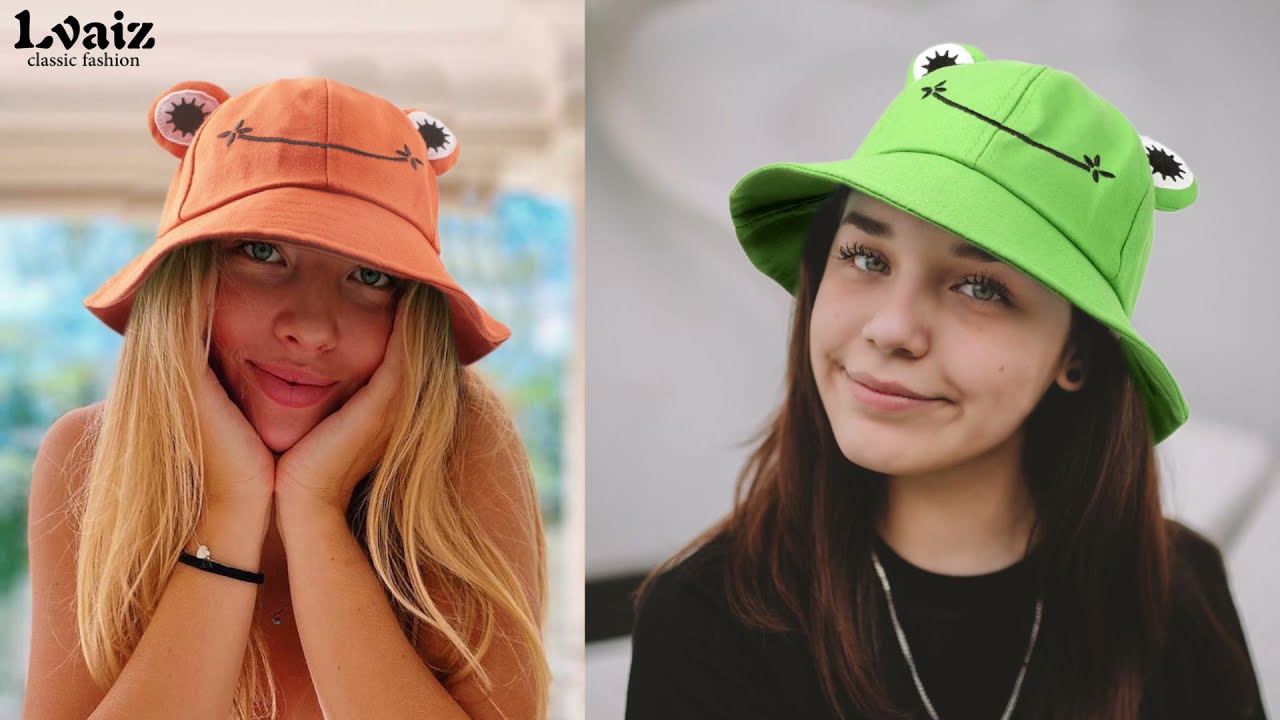 Lvaiz Smile Frog Bucket Hats