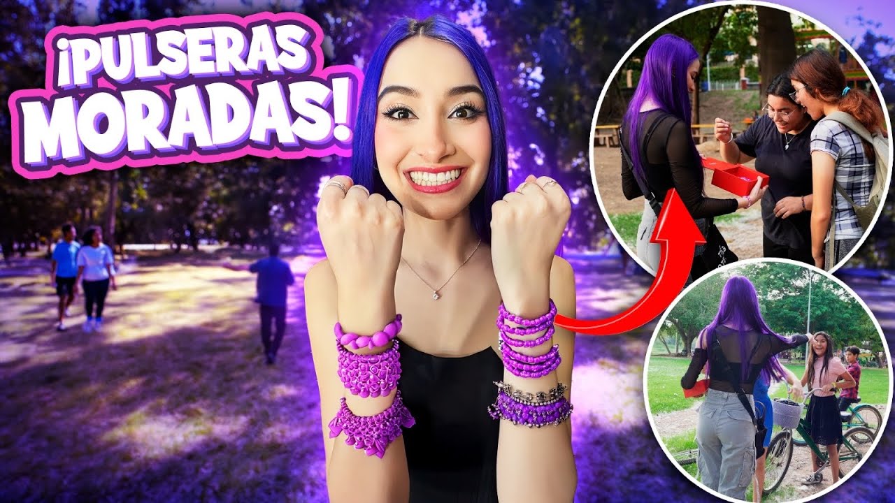 REGALANDO PULSERAS EN LA CALLE *Hechas por mi*😱🤩