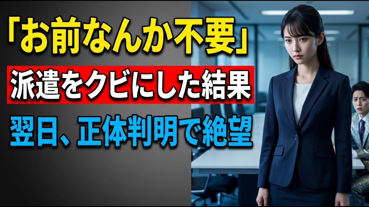 「お前なんかいなくても困らないｗ」と部長から罵倒された派遣OL→「今日で会社辞めます」次の瞬間、全員が凍りついた
