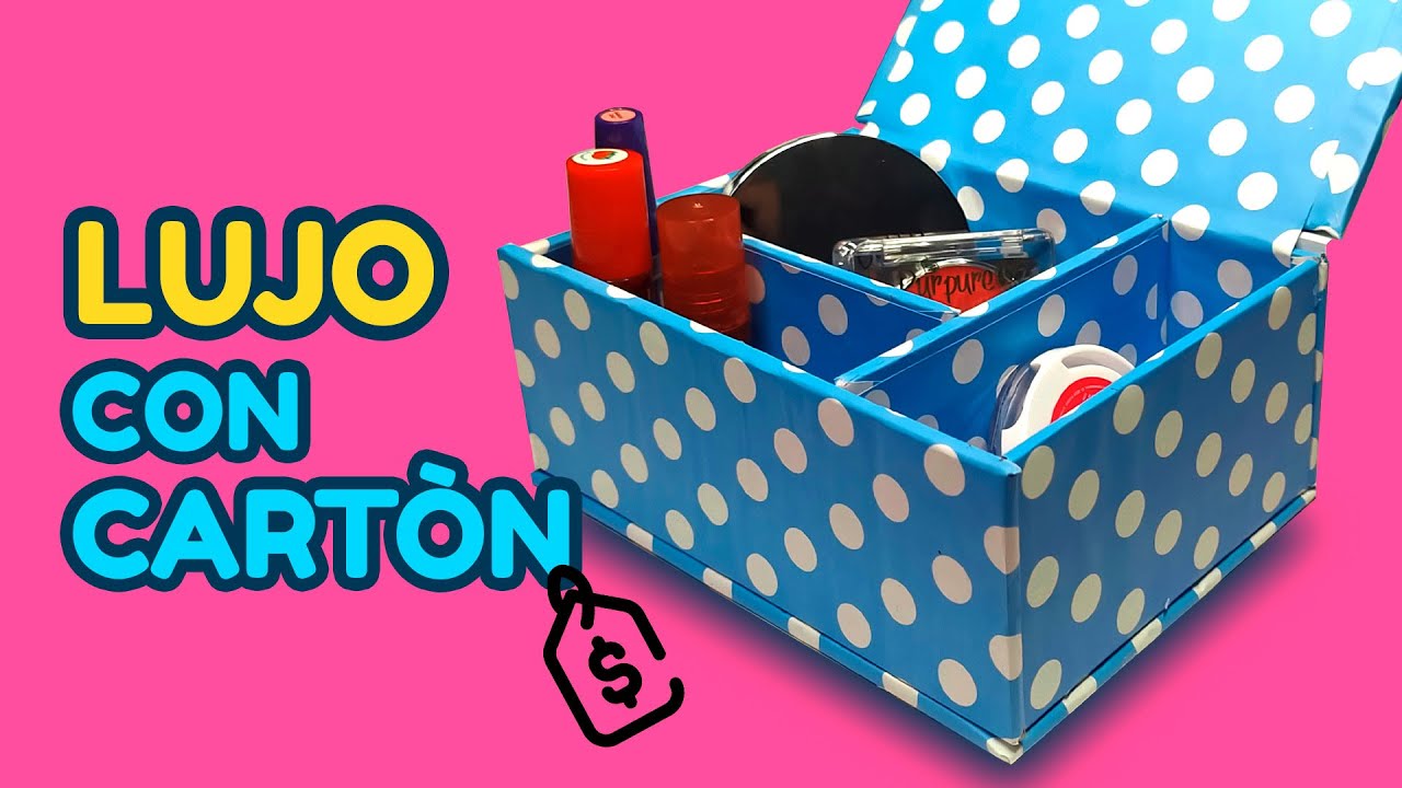 Nadie cree que este organizador de maquillaje es de cartón