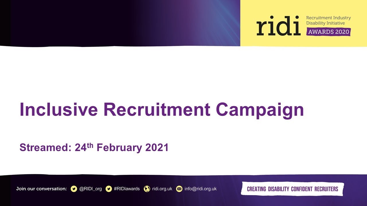 RIDI Awards Roundtable: Inclusive Recruitment Campaign