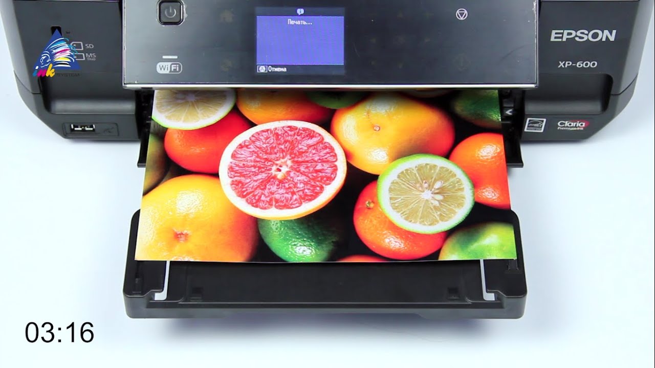 Epson XP-600: тест на скорость печати фото А4