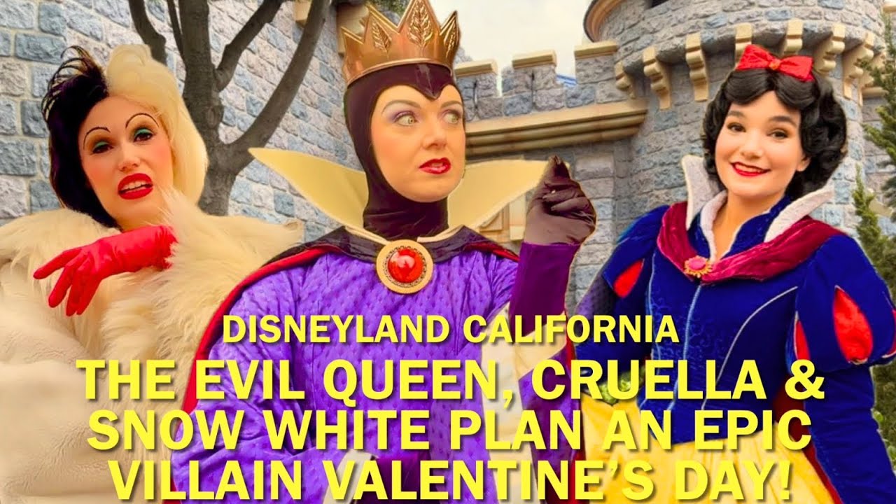 The Evil Queen, Cruella, and Snow White Plan an EPIC Villain Valentine’s Day at Disneyland! #disney