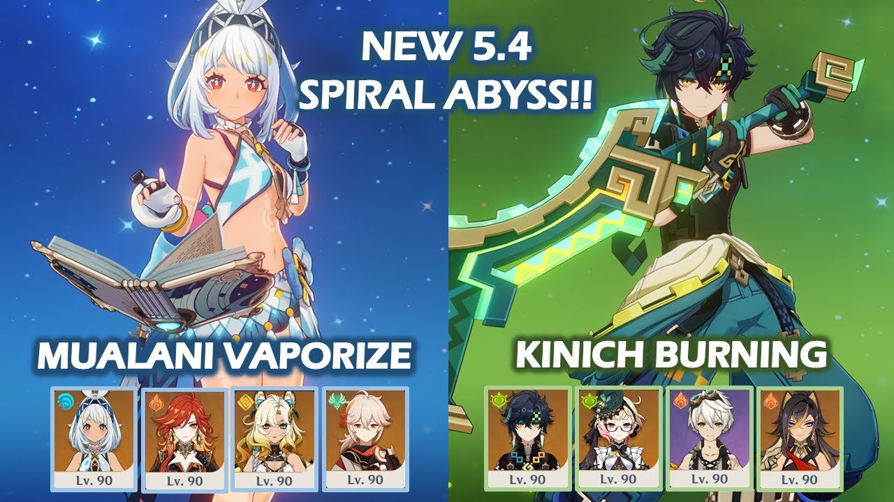 NEW 5.4 Spiral Abyss!! Mualani Vaporize & Kinich Burning Floor 12 Genshin Impact