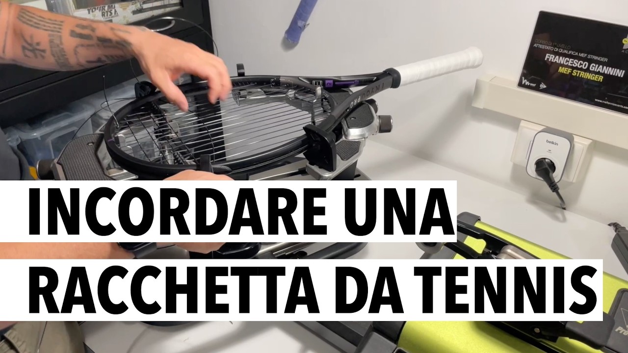 TUTORIAL ✅ come INCORDARE una racchetta da tennis 🎾 con nodi Parnell e Wilson Pro ❤️