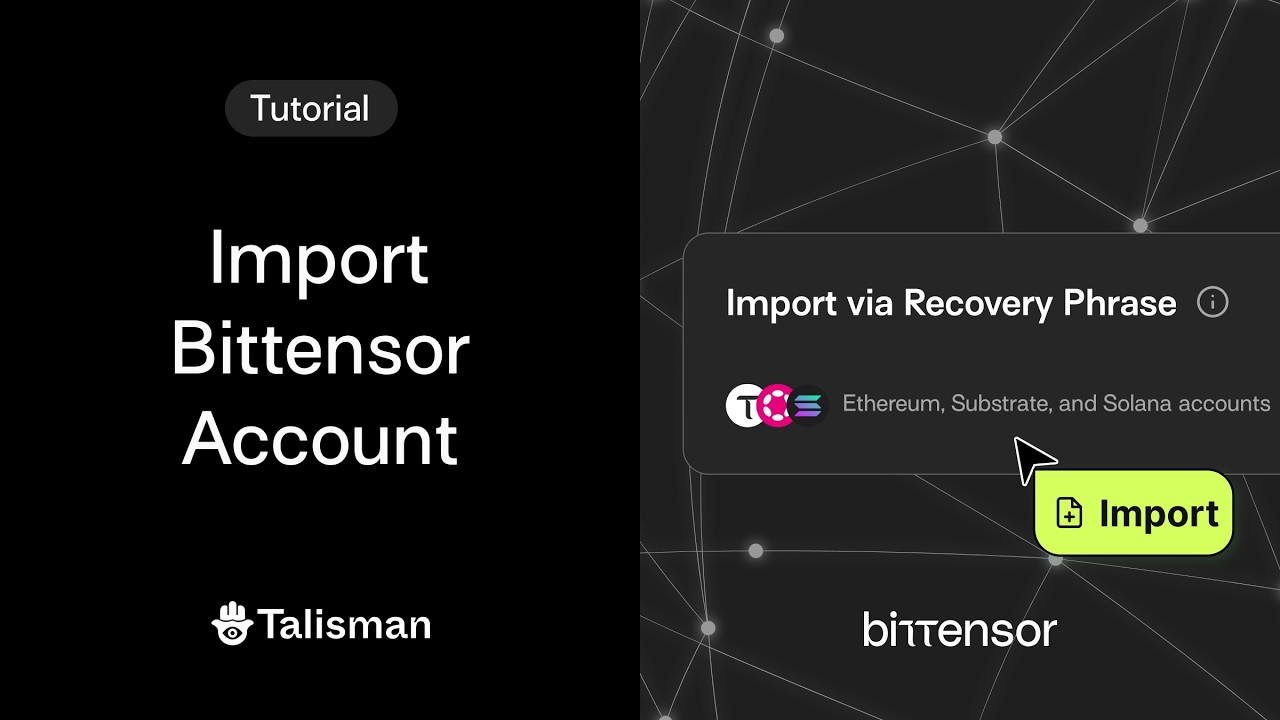 Import a Bittensor Account into Talisman