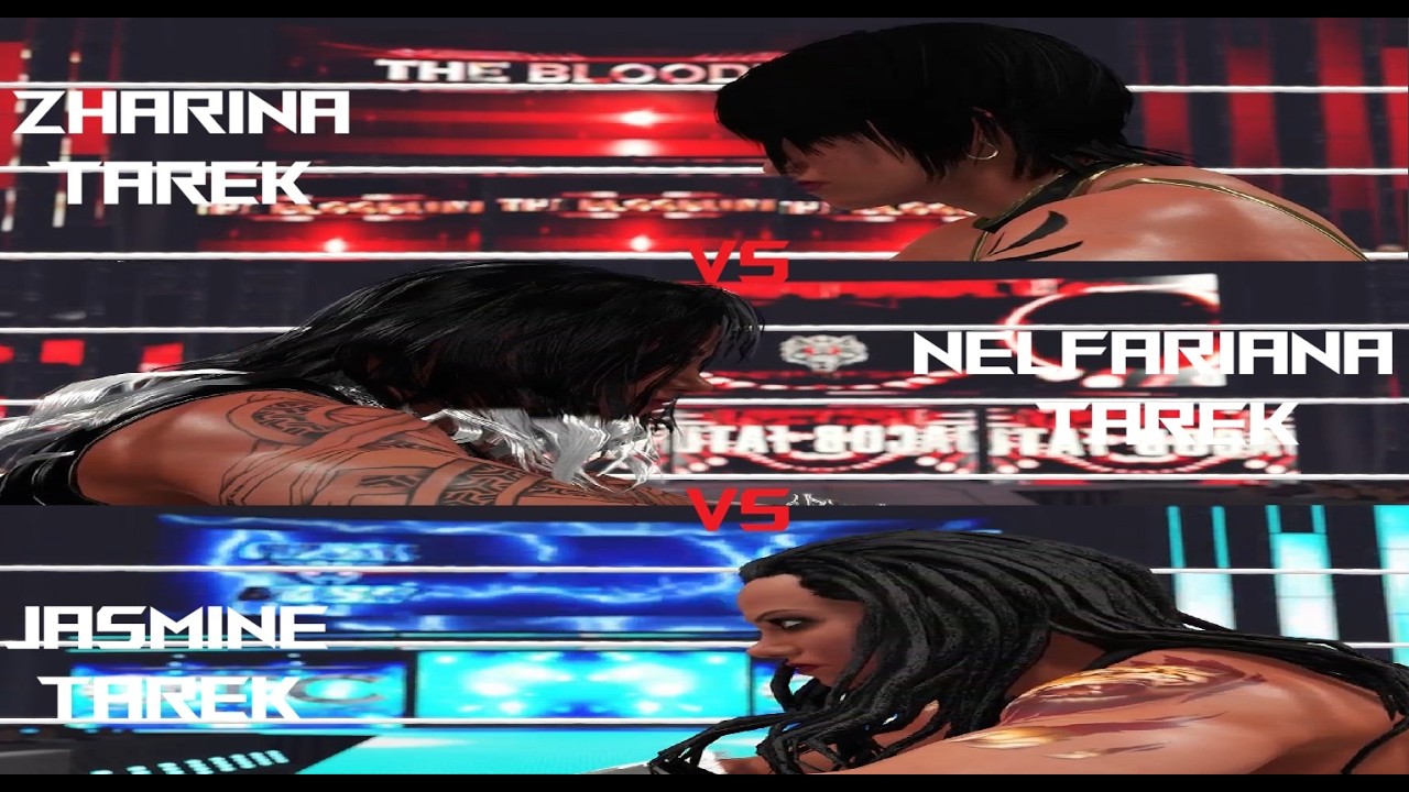 Wrestlemania - Tokyo N1: Zharina Rarek Vs Nelfariana Tarek Vs Jasmine Tarek