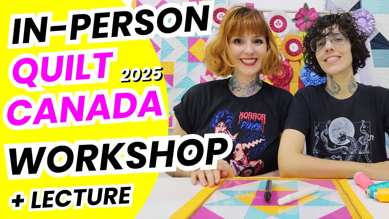 Quilt Canada 2025 Workshop : Custom Free Motion Quilting -Orbital Skip the Ditch method! #quilting