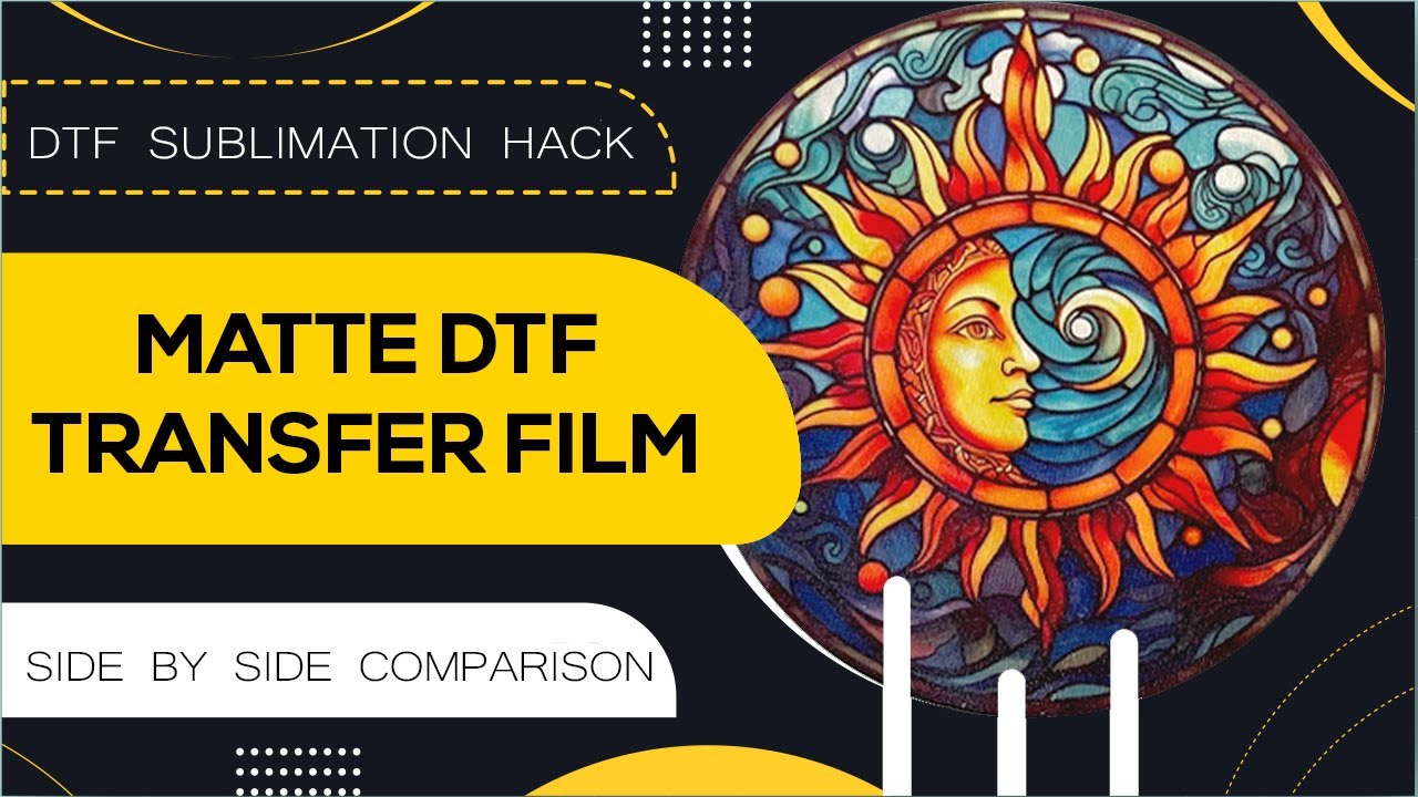 Testing the Matte DTF transfer film using the DTF Sublimation Hack - Side by side comparison