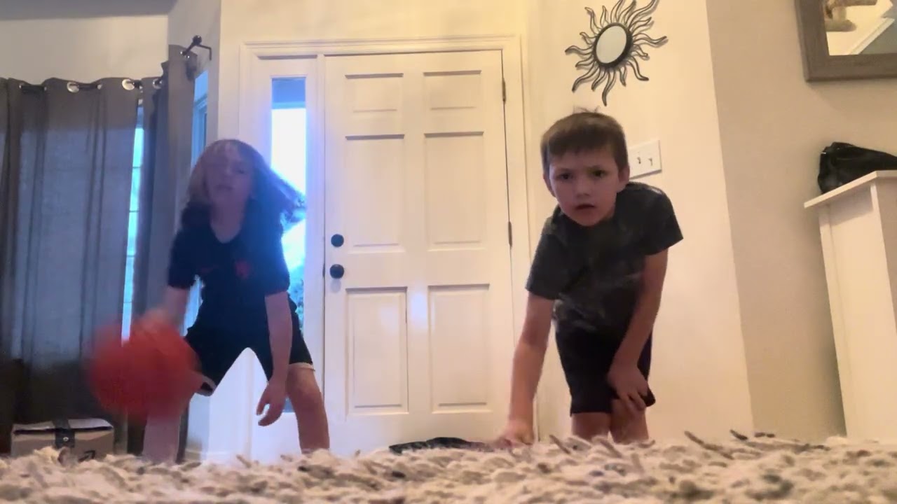 2/18 Declan and Zaiden Dribbling, Sit-ups, Push-ups