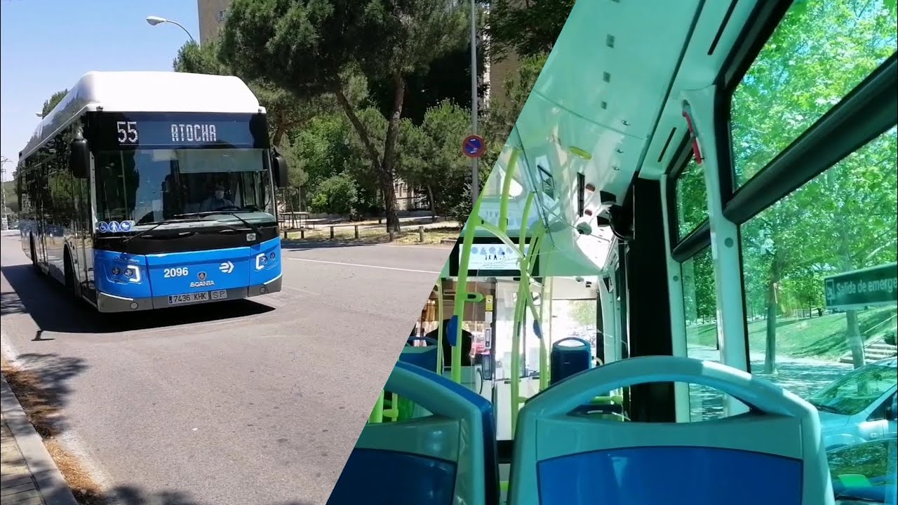 Scania N280UB Castrosua New City GNC , 2096 ~ Autobús Línea 55  EMT / Bus ride - ecolife motor sound