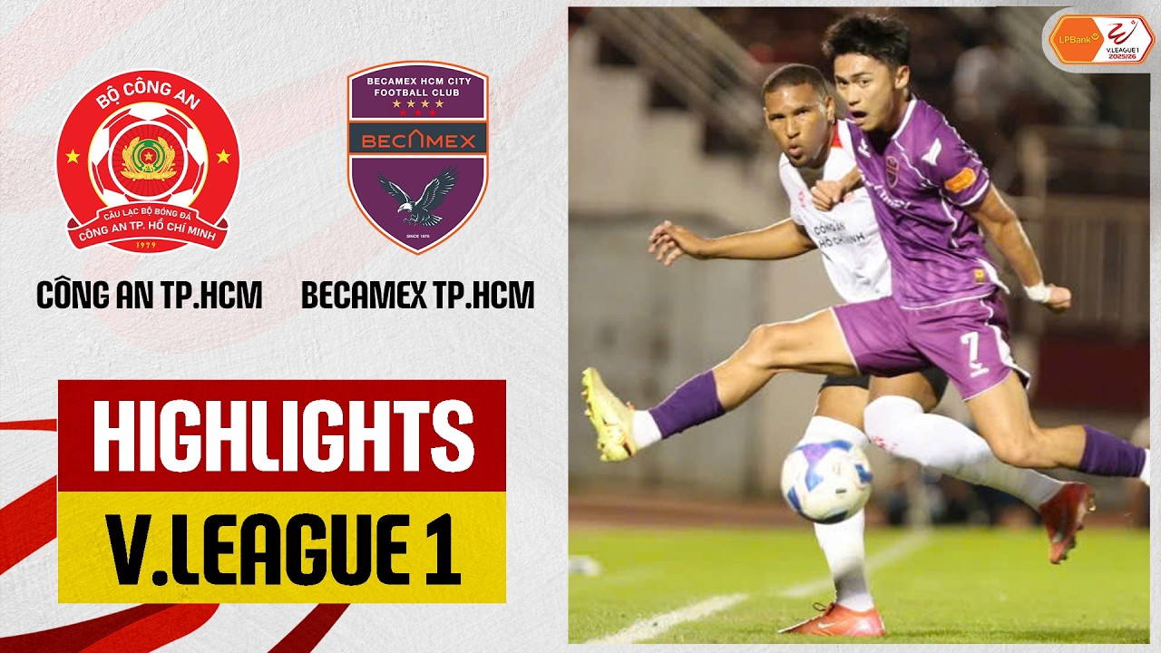 Highlights: Công An TP.HCM - Becamex TP.HCM | Derby đầy giằng co, VAR định đoạt kết cục