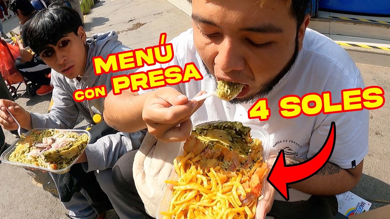 MENU CON PRESA a S/4.00 SOLES | COMIDA CALLEJERA en el CENTRO DE LIMA
