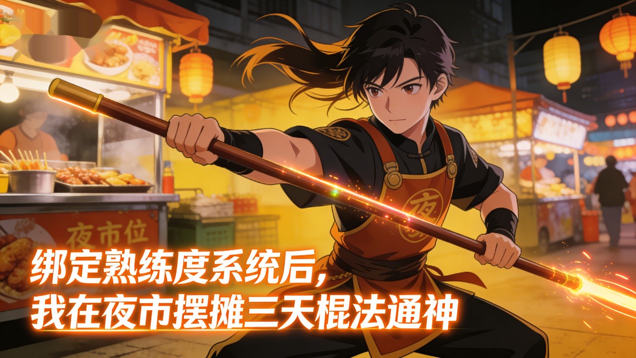 绑定熟练度系统后，我在夜市摆摊三天棍法通神。别人摆摊为生计，我摆摊为成神，卷死同行。#重生 #逆襲 #玄幻 #修仙 #年代文 #都市小說 #Ai漫畫 #劇情 #動漫