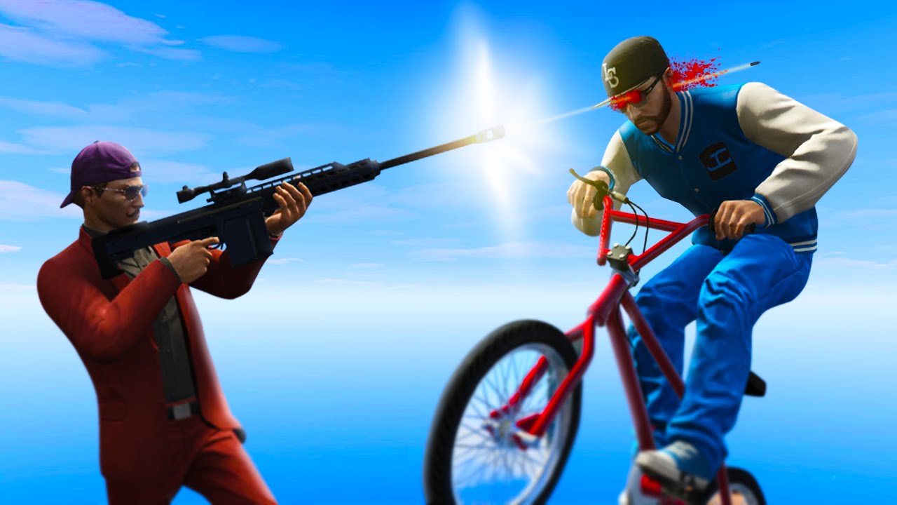 GTA 5 Funny Moments - BRUTAL BMX HEADSHOT! (GTA 5 Funny Moments)