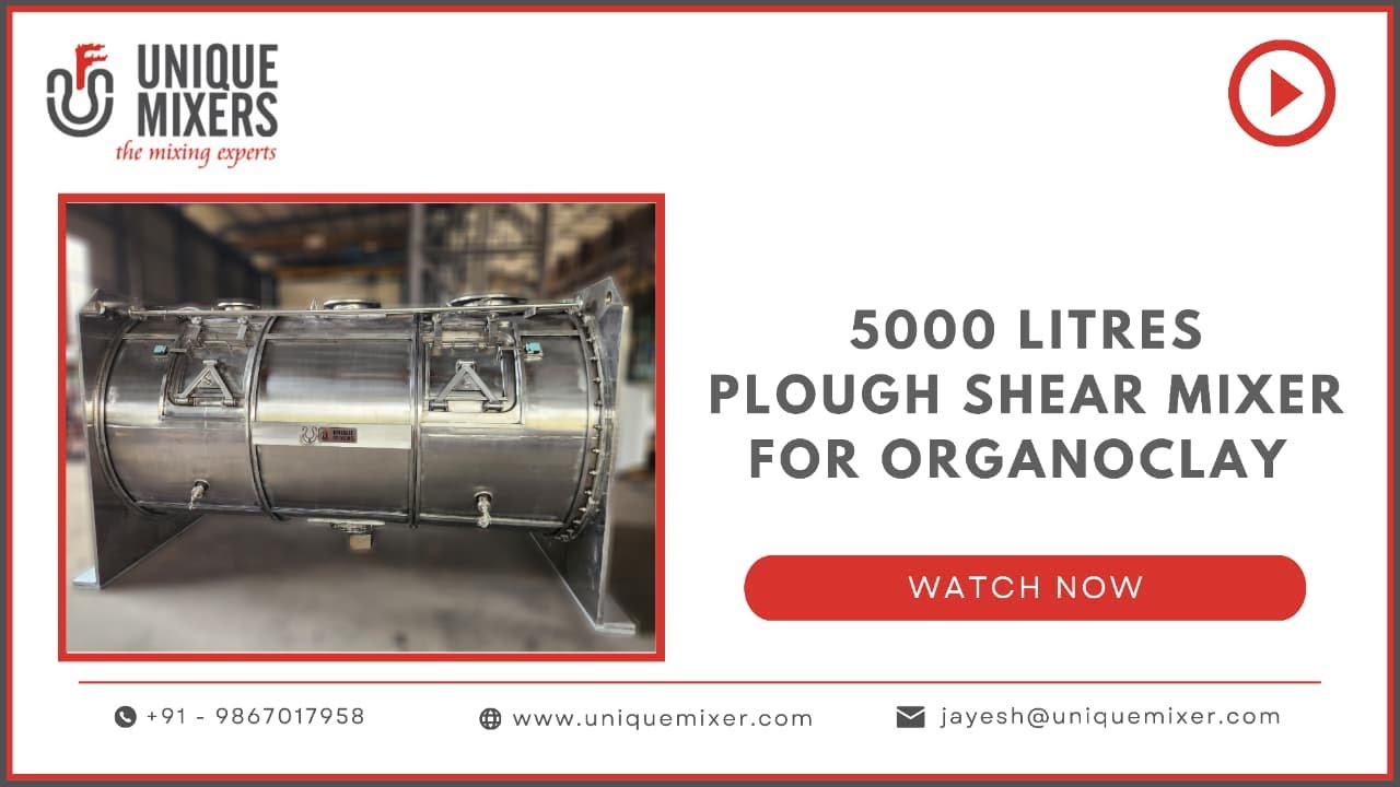 Presenting the Mud Slinger from Unique Mixers | 5000 Liters Plough Shear Mixer For Organoclay