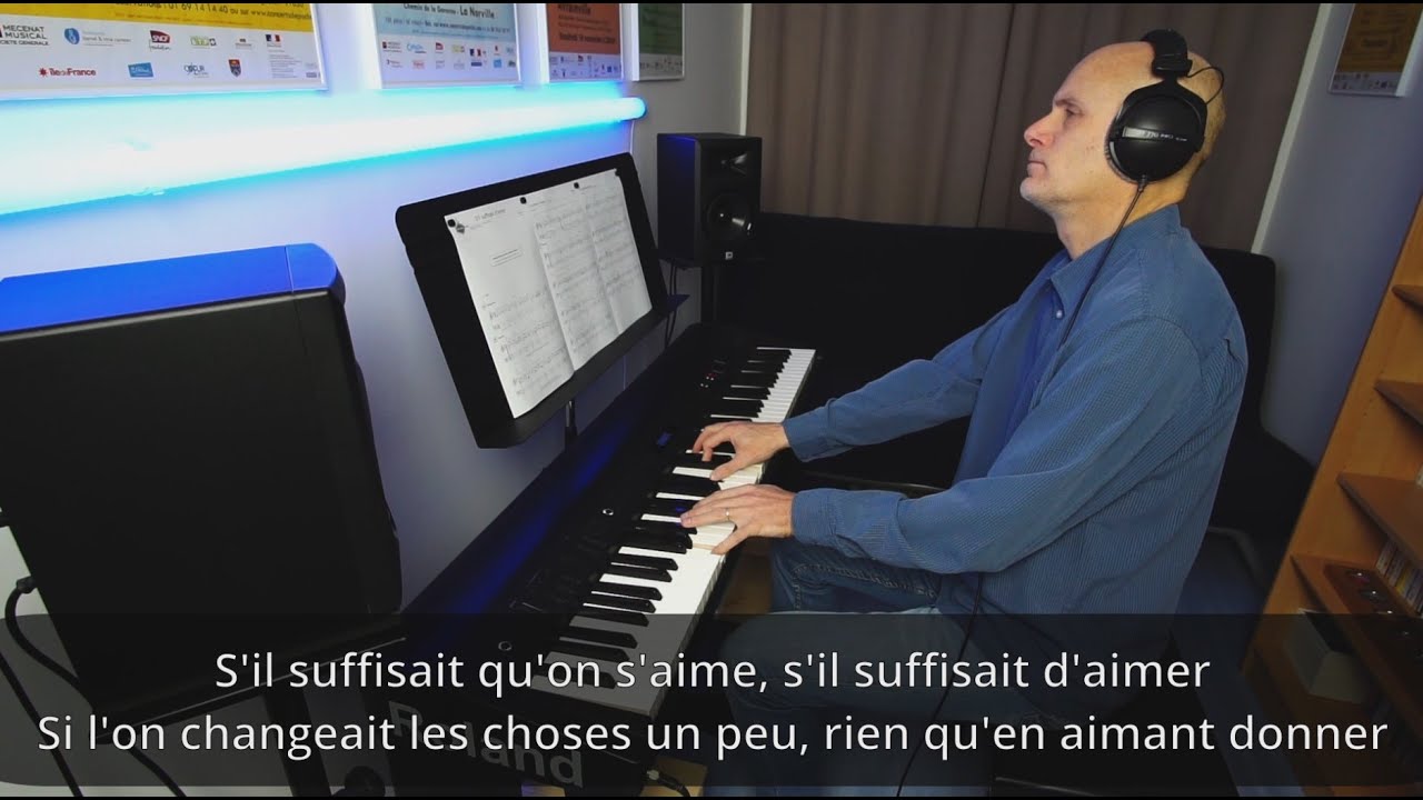 Céline Dion - S'il suffisait d'aimer - Piano - KARAOKE