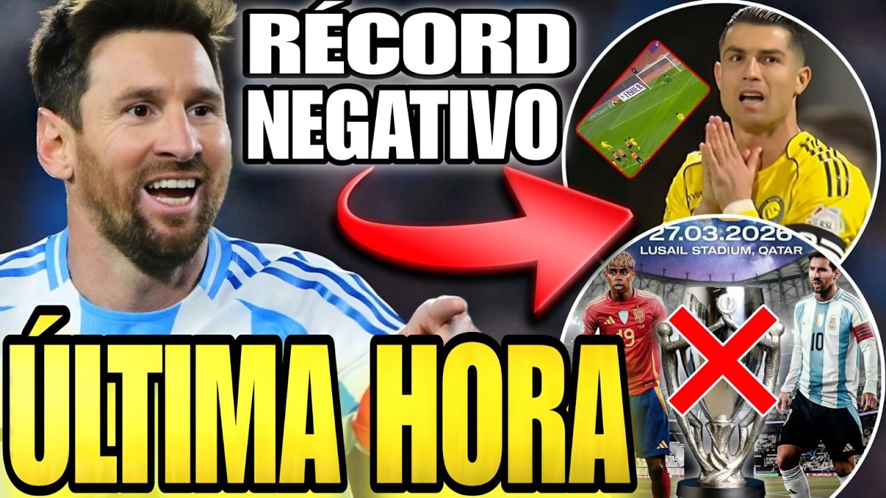 🚨 MESSI podr&iacute;a NO JUGAR la FINALISSIMA ❌️ SUSPENDIDO el juego en QATAR 💥 CR7 FALLA otro PENAL 🤣