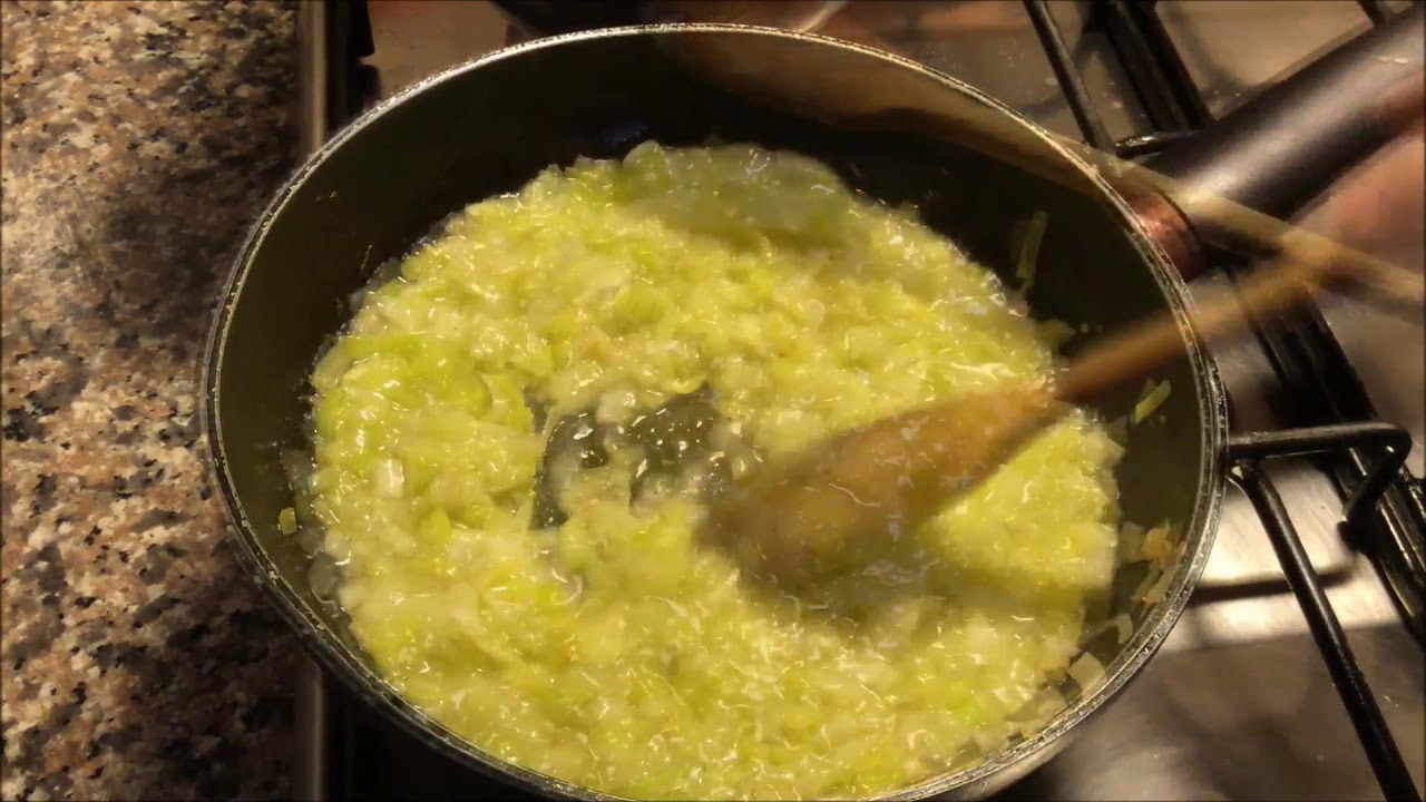 Risotto con porri e gorgonzola