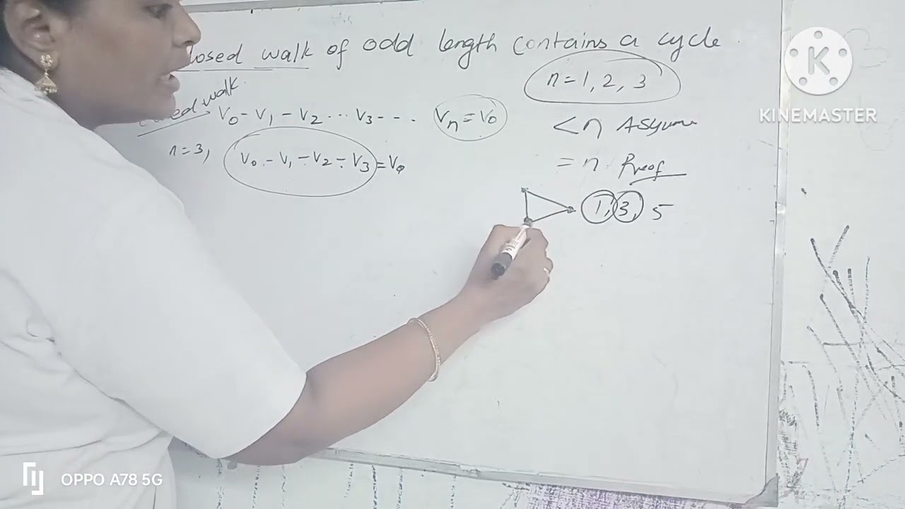 A closed walk of odd length contains a cycle # graph theory @mathsforever6408