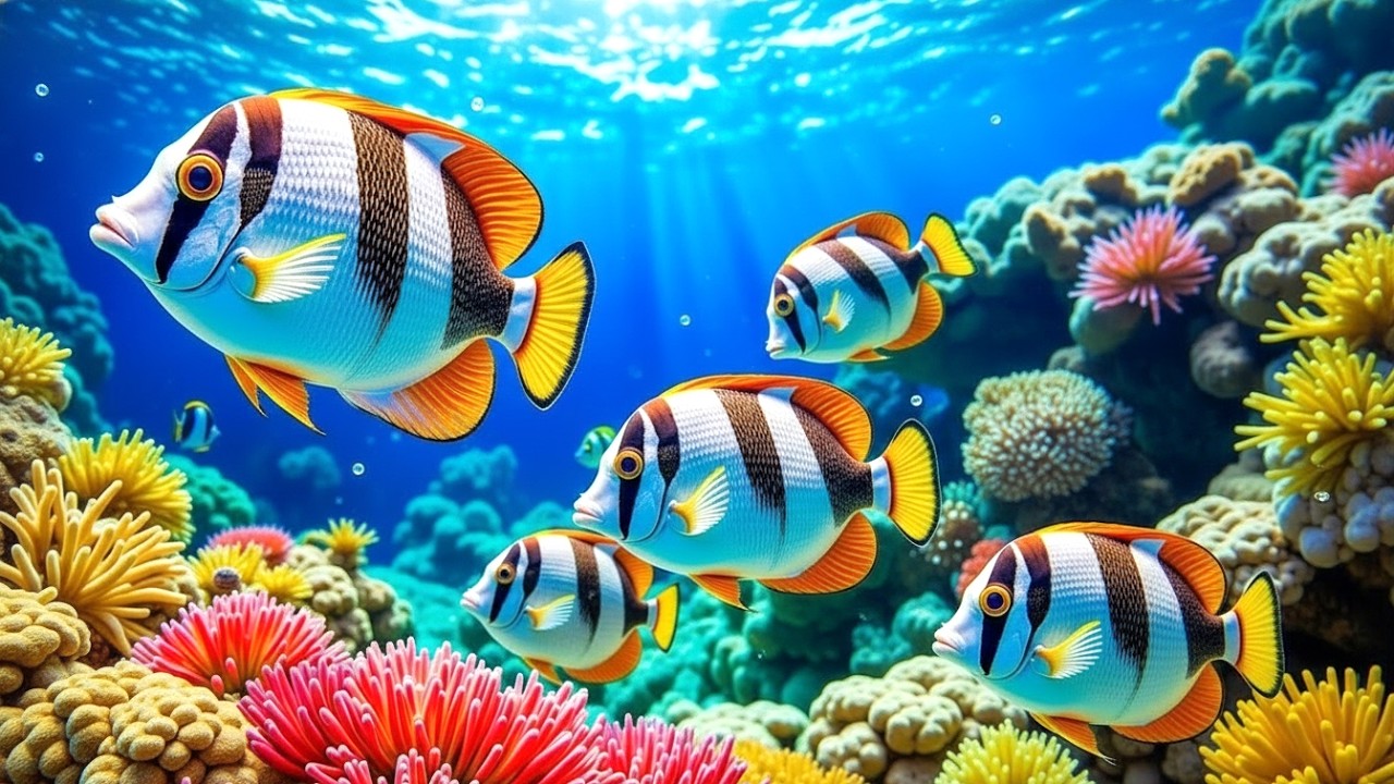 Relaxing 4K Aquarium 🐠 Colorful Coral Reef & Tropical Fish for Stress Relief and Deep Relaxation