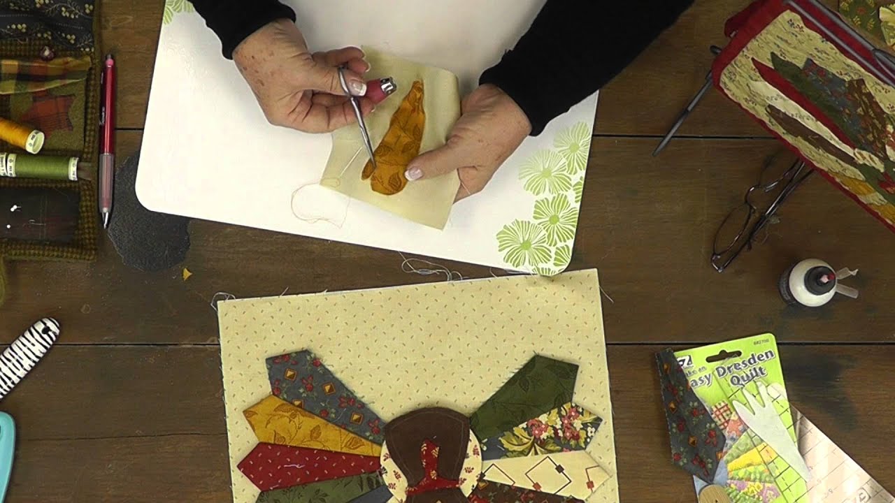 How to make a Dresden Turkey- Applique with Jan Patek - BLOCK 9-Mini Quilt Block of the Month