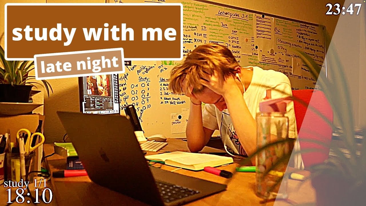 study with me - late night / 01 hour