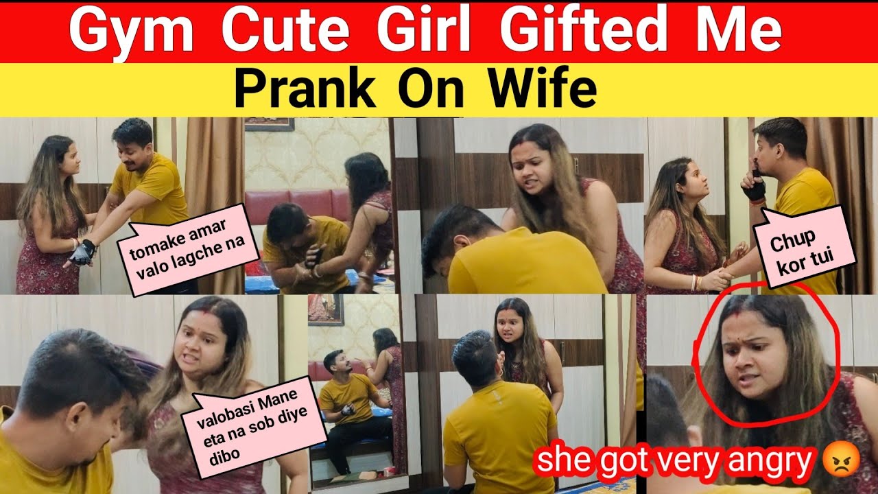 Gym Cute Girl Gifted Me 😍 || She Got Very Angry 😥 || Prank On Wife In India