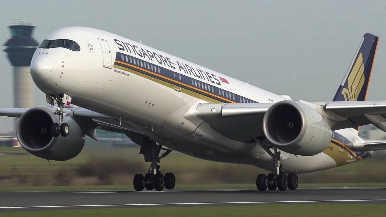V1 ROTATE- 19 UP CLOSE Morning Takeoffs at Manchester Airport- 23L