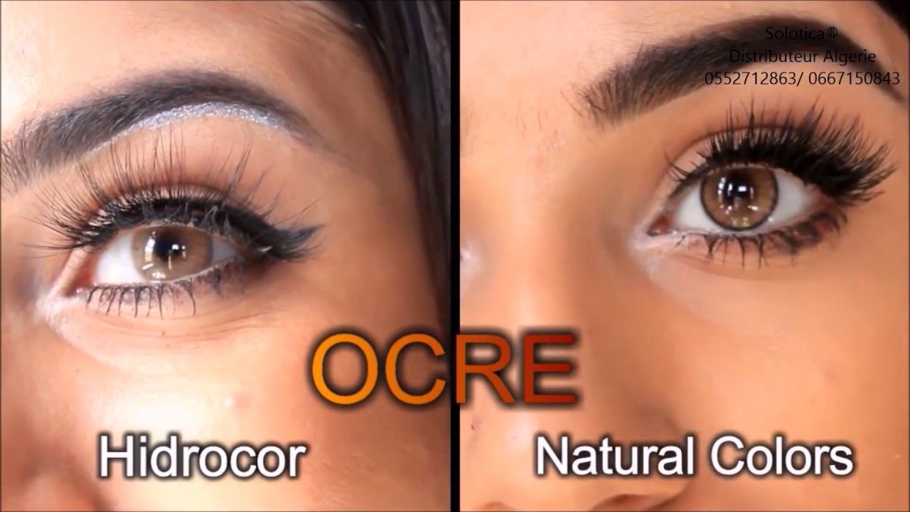 Solotica MEL/AMBAR/OCRE/AVELA (comparison Hidrocor/Natural Colors) سولوتيكا الجزائر