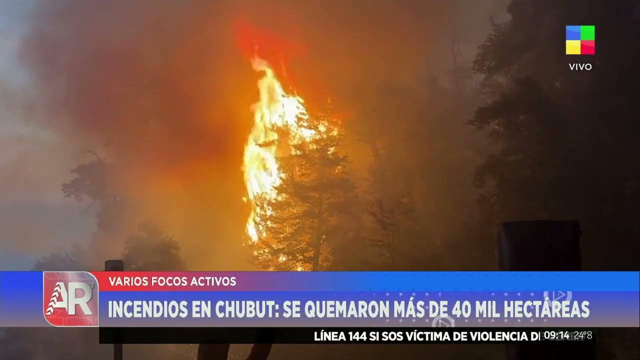 🔴 INCENDIOS en CHUBUT: se QUEMARON más de 40 mil hectáreas