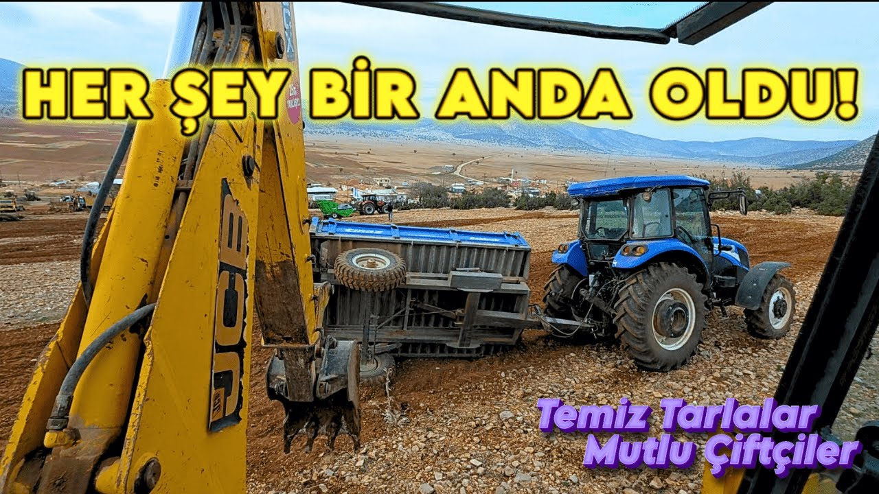 Korkuteli İmecik’te Dev Taş Toplama Operasyonu | Traktör + Kepçe + Drone Çalışması #jcb #sany #cnh