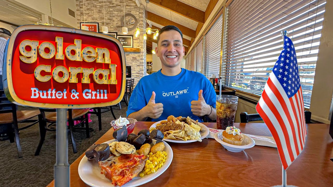 ¿Vale la pena comer en Golden Corral? Mi experiencia en el buffet americano 🇺🇸🍽️
