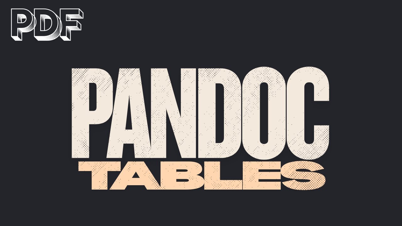 Convert Pandoc tables