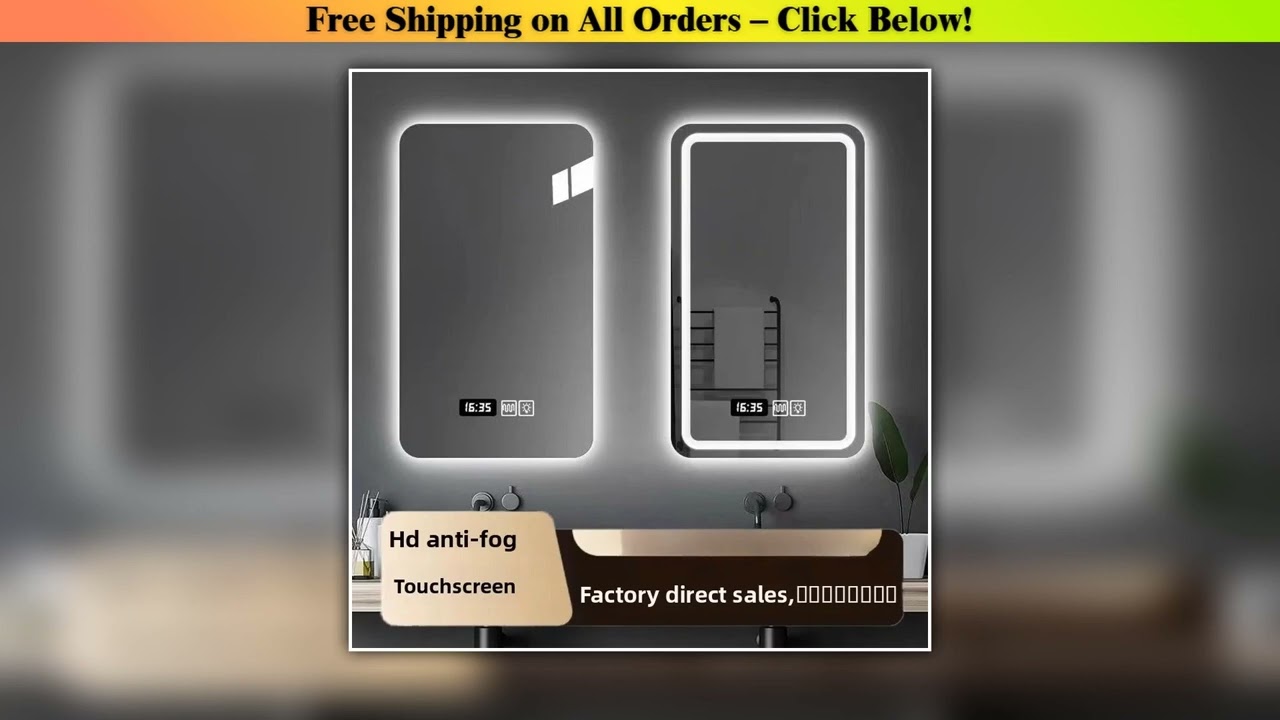 New Smart Mirror Wall Hanging LED High Definition Induction Anti-fog Bathroom Mirror Touch Screen